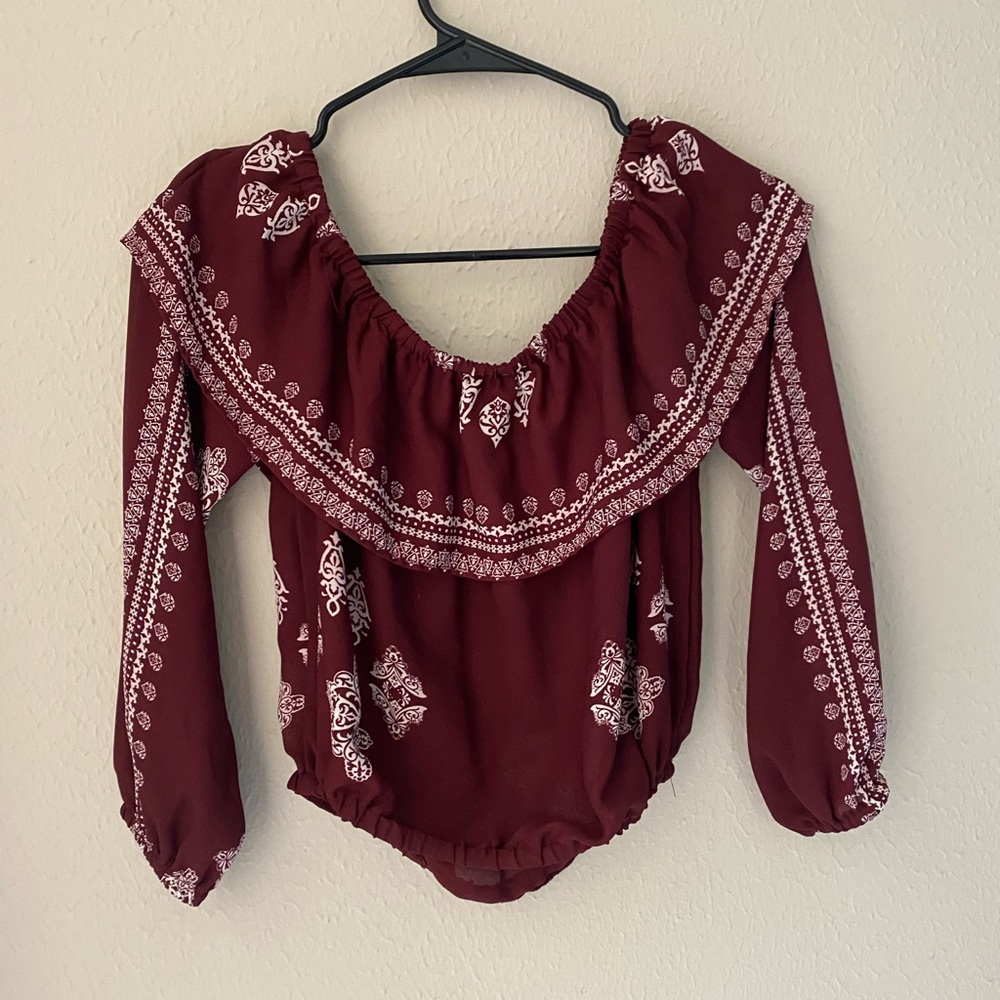 Charlotte Russe Off Shoulder Top Sz S
